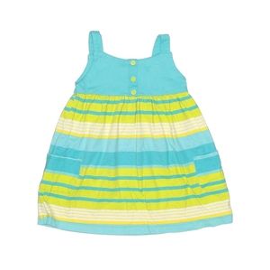 24 MTH Blue & Green Striped Carter's Dress